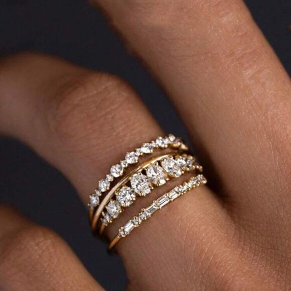 Anthropologie Jewelry - diamond rings A306